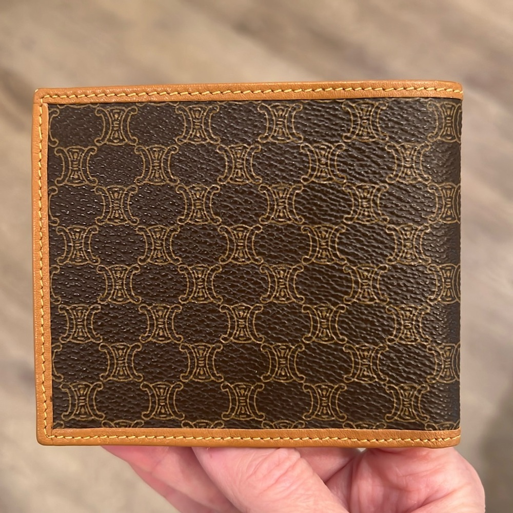 Cline Macadam Triomphe Monogram Bifold Wallet Men… - image 2